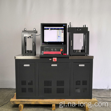 Máquina de probas de compresión e flexión de dous en un